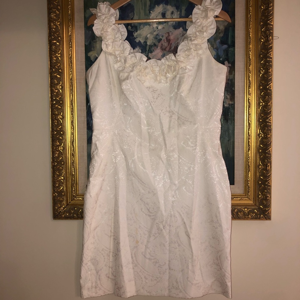 Winter White White House and Black Market Dress